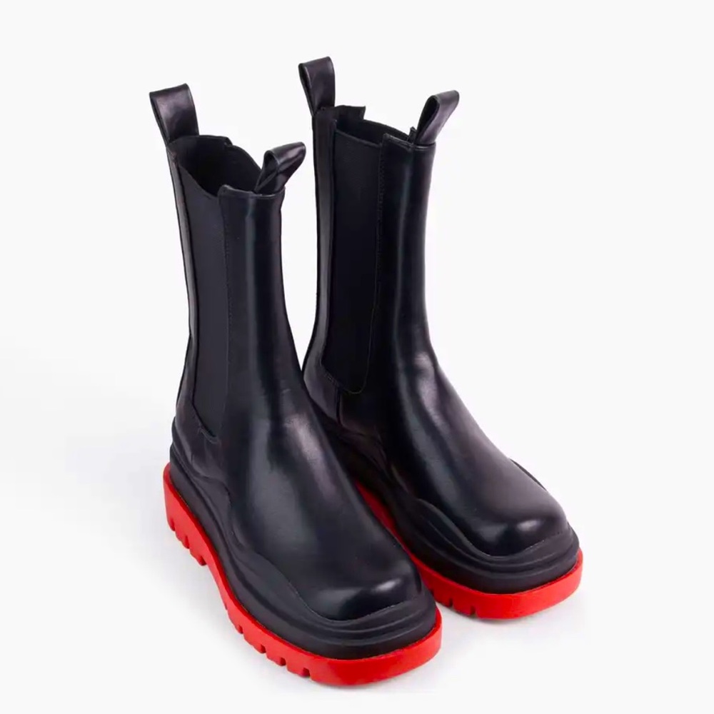 Chelsea ankle boots with red sole from EGO shoes. Brand new never been worn